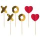 Liebe XOXO Red XOXO dekorativer Stab, 6er-Pack