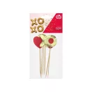 Liebe XOXO Red XOXO dekorativer Stab, 6er-Pack