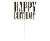 Geburtstag Black Happy Birthday Kuchendekoration 13 cm