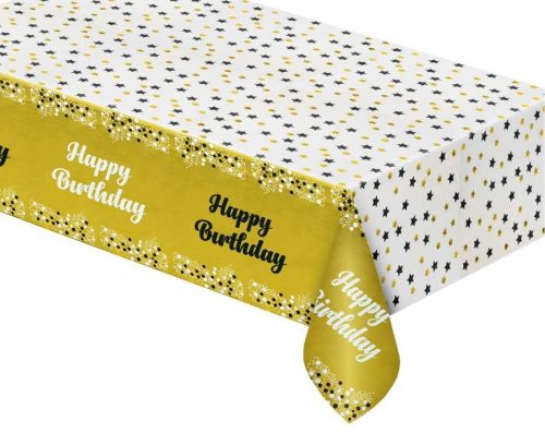 B&C Happy Birthday Gold Tischdecke aus Folie 137x183 cm