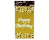 B&C Happy Birthday Gold Tischdecke aus Folie 137x183 cm