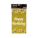 Geburtstag B&C Gold Goldene Happy Birthday Folientischdecke 137x183 cm