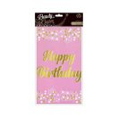 Geburtstag B&C Light Pink Pink Happy Birthday Folien-Tischdecke 137x183 cm