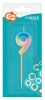 Nummer Pastel Ombre Bunte 9er Geburtstagskerze, Tortekerze