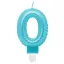 Nummer Pearly Light Blaue 0 Zahlkerze, Geburtstagskerze