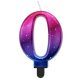 Nummer Night Sky Metallic Bunte Zahl 0 Geburtstagskerze