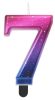 Nummer Night Sky Metallic Bunte 7 Zahlenkerze, Geburtstagskerze