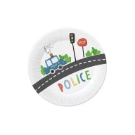 Polizei Beep Papierteller 6 Stk 18 cm