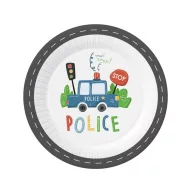 Polizei Beep Pappteller 6 Stk 23 cm