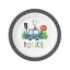 Polizei Beep Pappteller 6 Stk 23 cm