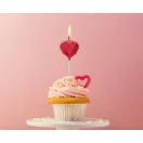 Liebe Diamant Herz Rot, Herz Tortekerze