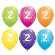 Happy Birthday 2 Tropical Mix Ballon, Luftballon 6 Stück 11 inch (28cm)