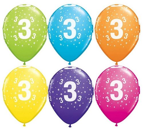 Geburtstag Happy Birthday 3 Tropical Mix Ballon, 6 Stk 11 Zoll (28cm)