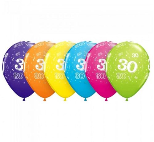 Farbe Happy Birthday 30 Pastel Mix Ballon, Luftballon 6 Stück 11 inch (28cm)