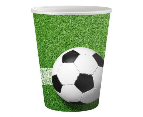 Fußball Field Pappbecher 6er-Pack, 200 ml