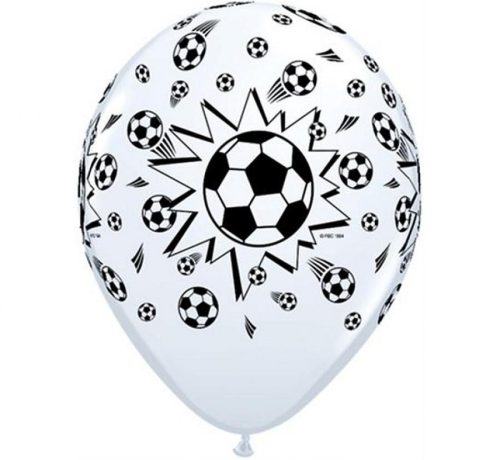 White Football , Fußball Ballon, Luftballon 6 Stück 11 Zoll (28 cm)