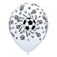White Football , Fußball Ballon, Luftballon 6 Stück 11 Zoll (28 cm)