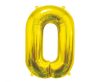 Nummer Gold, Goldene Zahl 0 Folienballon 85 cm