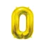 Nummer Gold, Goldene Zahl 0 Folienballon 85 cm