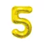 Nummer Gold, Folienballon Nummer 5 85 cm