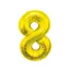 Nummer Gold, Gold Nummer 8 Folienballon 85 cm