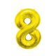 Nummer Gold, Gold Nummer 8 Folienballon 85 cm