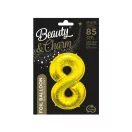 Nummer Gold, Gold Nummer 8 Folienballon 85 cm