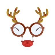 Weihnachten Rentier, Hirschbrille mit roter Nase