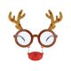 Weihnachten Rentier, Hirschbrille mit roter Nase