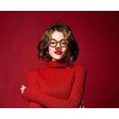 Weihnachten Rentier, Hirschbrille mit roter Nase