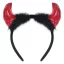 Halloween Red Teufelshorn-Stirnband mit Fell