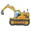 Fahrzeug Excavator 3D Bagger Folienballon 89 cm