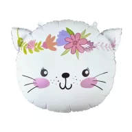 Katze Cat Flower, Folienballon 44 cm