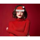 Weihnachten Weihnachtsmütze mit Brille