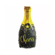   Feiern B&C Champagne Cheers Champagnerflasche Folienballon 76 cm
