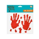 Halloween Blutige Handabdruck Gel-Fensteraufkleber-Set