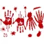 Halloween Bloody Traces Blutige Spuren Fensteraufkleber Set