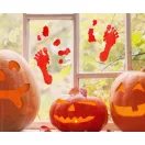 Halloween Blutiger Fußabdruck Gel-Fensteraufkleber-Set