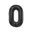 Nummer B&C Matt Black Schwarzer Nummer 0 Folienballon 85 cm