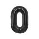 Nummer B&C Matt Black Schwarzer Nummer 0 Folienballon 85 cm