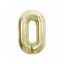 Nummer B&C Champagne Champagnerfarbene Zahl 0 Folienballon 85 cm