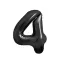 Nummer B&C Matt Black Schwarze Nummer 4 Folienballon 85 cm