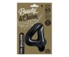 Nummer B&C Matt Black Schwarze Nummer 4 Folienballon 85 cm