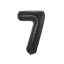 Nummer B&C Matt Black Schwarzer Zahl 7 Folienballon 85 cm