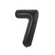 Nummer B&C Matt Black Schwarzer Zahl 7 Folienballon 85 cm