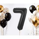 Nummer B&C Matt Black Schwarzer Zahl 7 Folienballon 85 cm