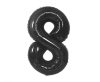 Nummer B&C Matt Black Schwarze Zahl 8 Folienballon 85 cm