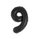 Nummer B&C Matt Black Schwarzer Zahl 9 Folienballon 85 cm