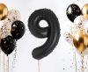 Nummer B&C Matt Black Schwarzer Zahl 9 Folienballon 85 cm