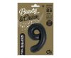 Nummer B&C Matt Black Schwarzer Zahl 9 Folienballon 85 cm